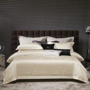 Pattern: 5 Colors, Dimensions: 200x230cm - Cotton Four-piece Jacquard Beddings Pure Cotton Bed Sheet Duvet Cover