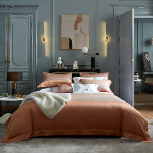 Pattern: BIS Summer, Dimensions: 220x240cm - Town Style High-end Affordable Luxury Style Cotton Four-piece Bedding Set