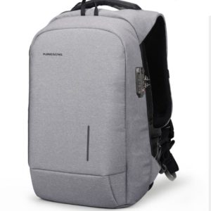 Color: Light gray 15 inch lock - Backpack laptop bag  college student bag