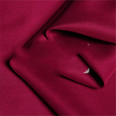 Color: Wine red, Size: 1.8m fitted sheet - Silk Four Piece Set, Solid Color, Simple Nordic Style