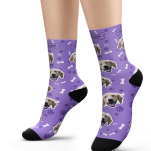 Color: PurpleM - Custom Socks of Standard Size around 40cm