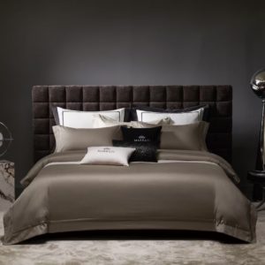 Pattern: 1 Color, Dimensions: 220x240cm - Cotton Four-piece Jacquard Beddings Pure Cotton Bed Sheet Duvet Cover