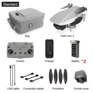 Color: 2Battery - UAV 4K Three-axis Brushless Anti-shake Head