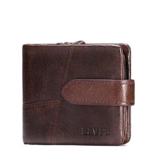Color: Coffee, Size: S - KAVIS Genuine Leather Women Wallet Female Long Clutch Lady Walet Portomonee Rfid Luxury Brand Money Bag Magic Zipper Coin Purse