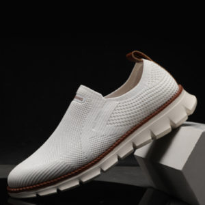 Color: 5512white, Size: 39 - Men's Fashionable Casual Breathable Fly Woven Mesh Sneakers