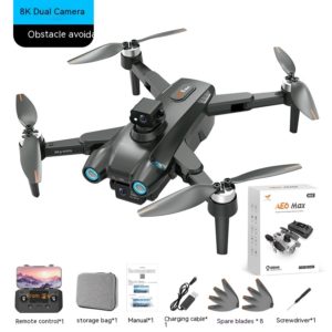 Color: Black 360 ?° Obstacle Avoidance, format: Single Electric Version - HD Aerial Photography GPS Brushless Motor Four-axis