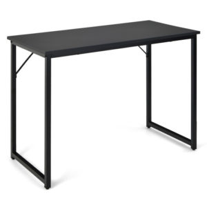 L Shaped Computer Desk and Writing Workstation for Home and Office-Black - Color: Black