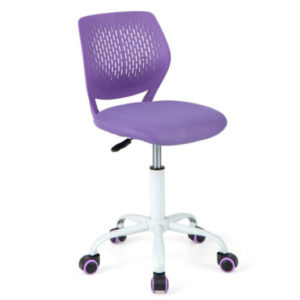 Ergonomic Children Study Chair with Adjustable Height-Purple - Color: Purple