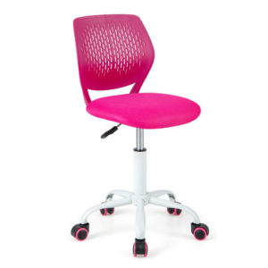 Ergonomic Children Study Chair with Adjustable Height-Pink - Color: Pink