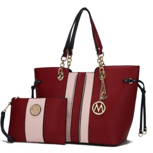 MKF Collection Holland Tote Handbag with Wristlet Vegan Leather by Mia k