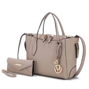 MKF Collection Bruna Vegan Leather Women's Tote Bag with Wallet - 2 pieces by Mia k
