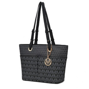 MKF Collection Lori M logo Printed Vegan Leather Women Tote by Mia k