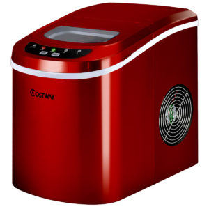 Mini Portable Compact Electric Ice Maker Machine-Red - Color: Red