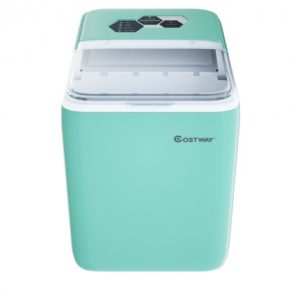 44 lbs Portable Countertop Ice Maker Machine with Scoop-Green - Color: Green