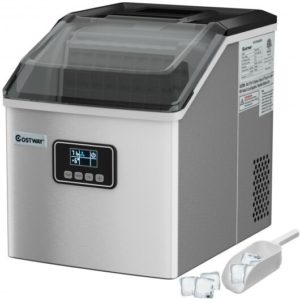 48 Lbs Stainless Self-Clean Ice Maker With LCD Display