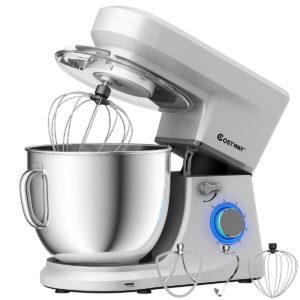 7.5 Qt Tilt-Head Stand Mixer with Dough Hook-Silver - Color: Silver