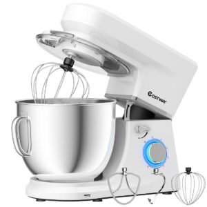7.5 Qt Tilt-Head Stand Mixer With Dough Hook-White -