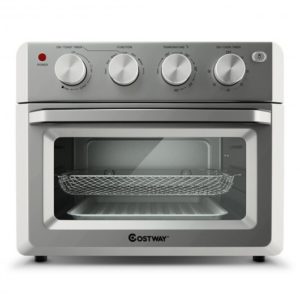 Dehydrate Convection Air Fryer Toaster Oven with 5 Accessories - Color: Silver