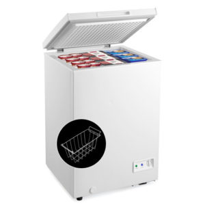 3.5/5 Cu.ft Compact Chest Freezer with Removable Storage Basket-3.5 Cubic - Color: White - Size: 3.5 Cubic Feet
