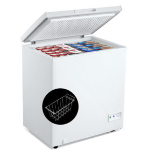 3.5/5 Cu.ft Compact Chest Freezer with Removable Storage Basket-5 Cubic Feet - Color: White - Size: 5 Cubic Feet
