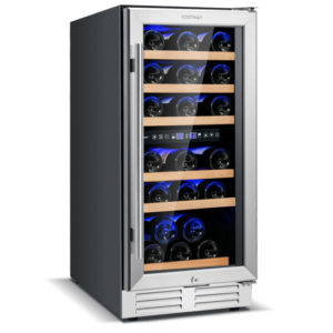 30-Bottle Freestanding Wine Cooler With Temp Memory And