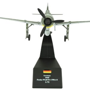 Focke-Wulf Fw 190A-8 Fighter Aircraft "98-Victory Ace Staffelkapitaen Horst Hannig I./JG 2 Triqueville France" (1943) German Luftwaffe 1/72 Diecast Model Airplane