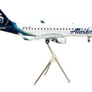 Embraer ERJ-175 Commercial Aircraft "Alaska Airlines" White with Blue Tail "Gemini 200" Series 1/200 Diecast Model Airplane by GeminiJets