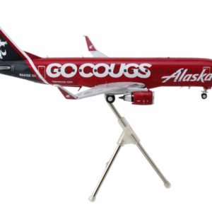 Embraer ERJ-175 Commercial Aircraft "Alaska Airlines/Horizon - Washington State Cougars" (N661QX) Red with Gray Tail "Gemini 200" Series 1/200 Diecast Model Airplane by GeminiJets