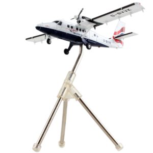 De Havilland DHC-6-300 Commercial Aircraft "British Airways" White with Striped Tail "Gemini 200" Series 1/200 Diecast Model Airplane by GeminiJets