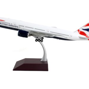 Boeing 777-200ER Commercial Aircraft "British Airways" White with Striped Tail "Gemini 200" Series 1/200 Diecast Model Airplane by GeminiJets