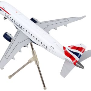 Embraer ERJ-170 Commercial Aircraft "British Airways" White with Striped Tail "Gemini 200" Series 1/200 Diecast Model Airplane by GeminiJets