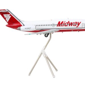 McDonnell Douglas DC-9-15 Commercial Aircraft "Midway Airlines" White with Red Tail "Gemini 200" Series 1/200 Diecast Model Airplane by GeminiJets