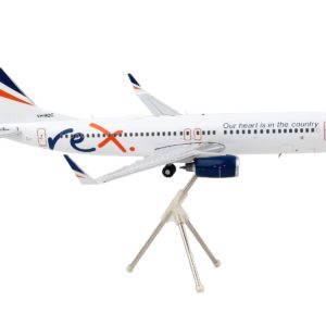 Boeing 737-800 Commercial Aircraft "Regional Express Rex Airlines" White with Striped Tail "Gemini 200" Series 1/200 Diecast Model Airplane by GeminiJets