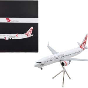Boeing 737 MAX 8 Commercial Aircraft "Virgin Australia" (VH-8IA) White with Red Tail Graphics "Gemini 200" Series 1/200 Diecast Model Airplane by GeminiJets