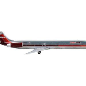McDonnell Douglas MD-82 Commercial Aircraft "USAir" Silver with Red Tail 1/400 Diecast Model Airplane by GeminiJets