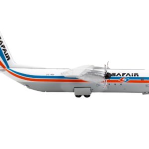 Lockheed L-100-30 Commercial Aircraft "Safair" White with Blue and Orange Stripes 1/400 Diecast Model Airplane by GeminiJets