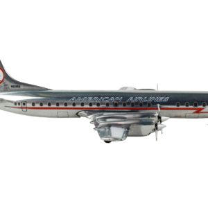Lockheed L-188 Electra Commercial Aircraft "American Airlines" Silver with Red Stripes 1/400 Diecast Model Airplane by GeminiJets