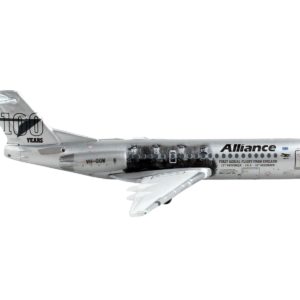 Fokker F70 Commercial Aircraft "Alliance Airlines - 100 Years First Flight from England" Silver Metallic 1/400 Diecast Model Airplane by GeminiJets