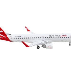 Embraer ERJ-190 Commercial Aircraft "QantasLink" White with Red Tail 1/400 Diecast Model Airplane by GeminiJets