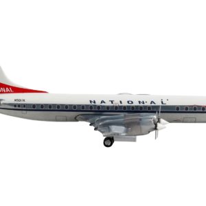 Lockheed L-188 Electra Commercial Aircraft "National Airlines" White with Red Tail 1/400 Diecast Model Airplane by GeminiJets