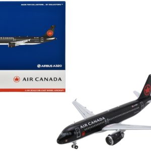 Airbus A320 Commercial Aircraft "Air Canada" (C-FNVV) Black 1/400 Diecast Model Airplane by GeminiJets