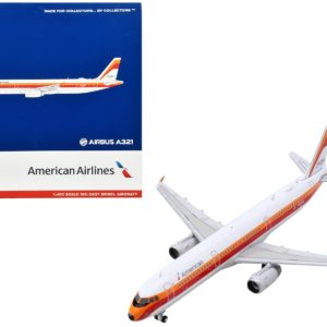 Airbus A321 Commercial Aircraft "American Airlines - PSA" (N582UW) White with Red and Orange Stripes 1/400 Diecast Model Airplane by GeminiJets