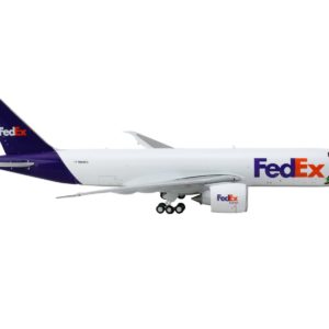 Boeing 777F Commercial Aircraft "Federal Express (FedEx) - Panda Express" (N886FD) White with Purple Tail 1/400 Diecast Model Airplane by GeminiJets