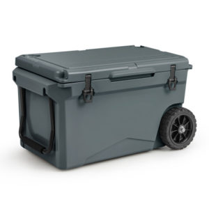 75 Quart Portable Cooler Rotomolded Ice Chest with Handles and Wheels-Gray - Color: Gray