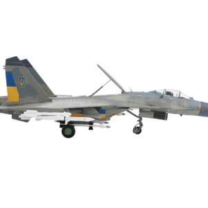 Sukhoi Su-27 Flanker Fighter Aircraft "Compass Ghost Grey Scheme" (2023) Ukrainian Air Force "Air Power Series" 1/72 Diecast Model by Hobby Master