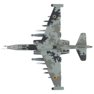 Sukhoi Su-25M1 Frogfoot Aircraft "Lieutenant Colonel Zhybrov 299th Tactical Aviation Brigade" (2022) Ukrainian Air Force "Air Power Series" 1/72 Diecast Model by Hobby Master