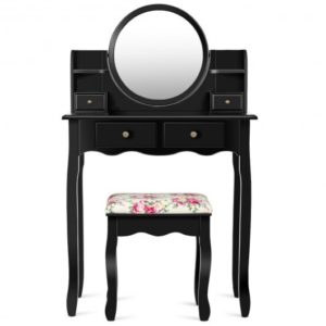 Makeup Vanity Table Set Girls Dressing Table With