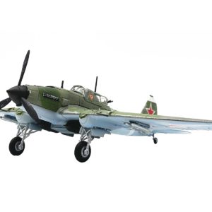 Ilyushin IL-2M3 Sturmovik Aircraft #100 Green Camouflage "Piloted by Vasily Emelyanenko" Soviet Air Force 1/72 Diecast Model Airplane by Legion
