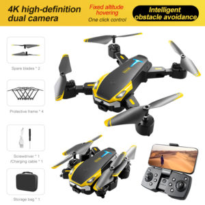 Color: Black And Yellow Dual Camera, Specifications: Single Battery - Brushless Obstacle Avoidance Optical Flow Aerial Photography Remote Control Four-axis UAV Unmanned Aerial Vehicle