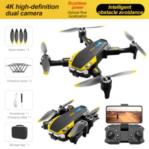 Color: Black And Yellow Brushless, Specifications: Single Battery - Brushless Obstacle Avoidance Optical Flow Aerial Photography Remote Control Four-axis UAV Unmanned Aerial Vehicle